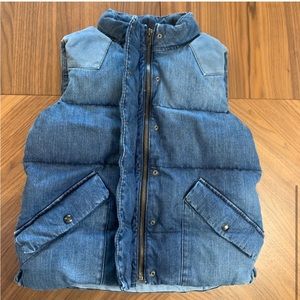 Gap Denim Puffer Vest Size Small